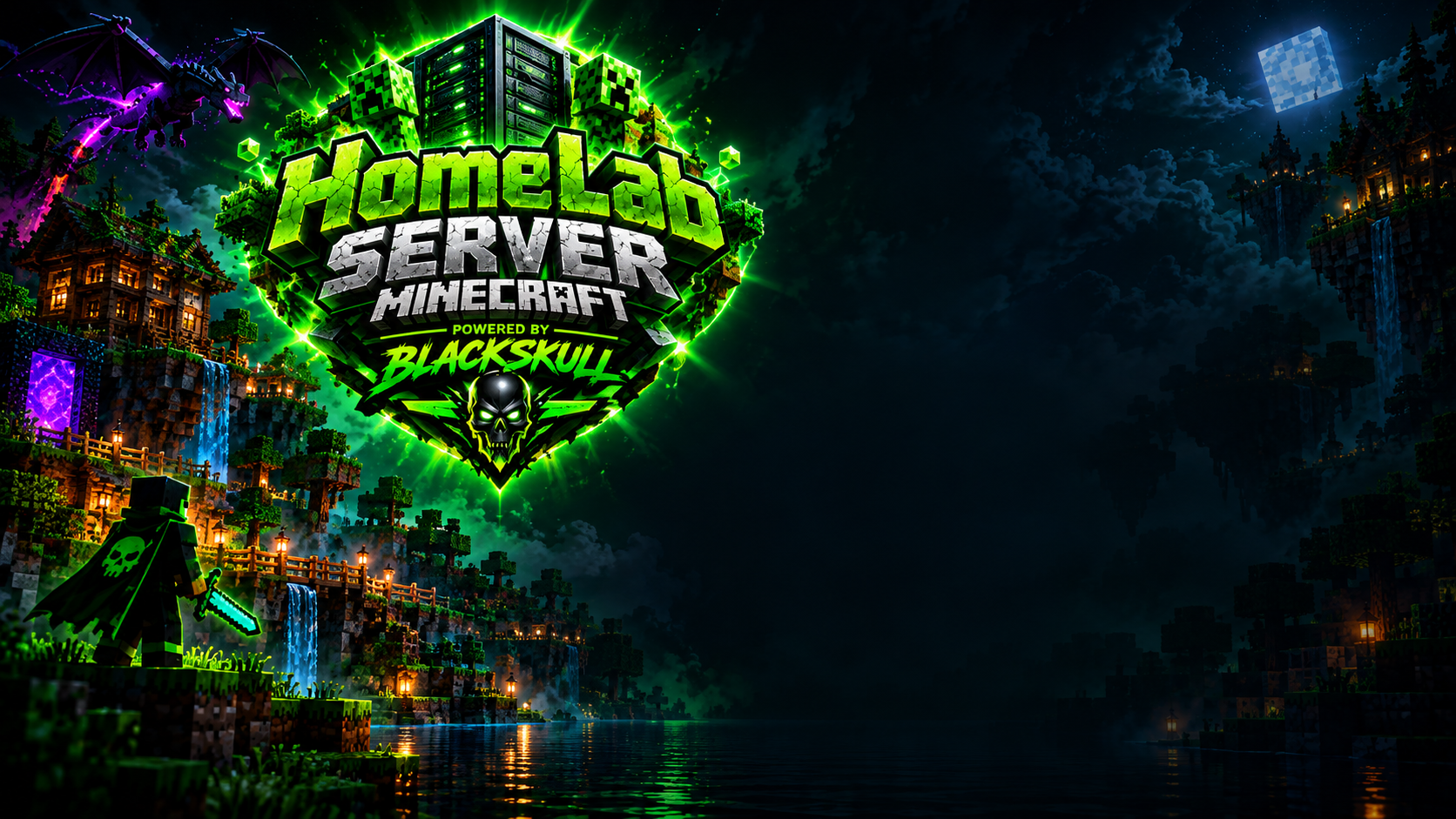 Home Lab Server Minecraft, powered by Blackskull